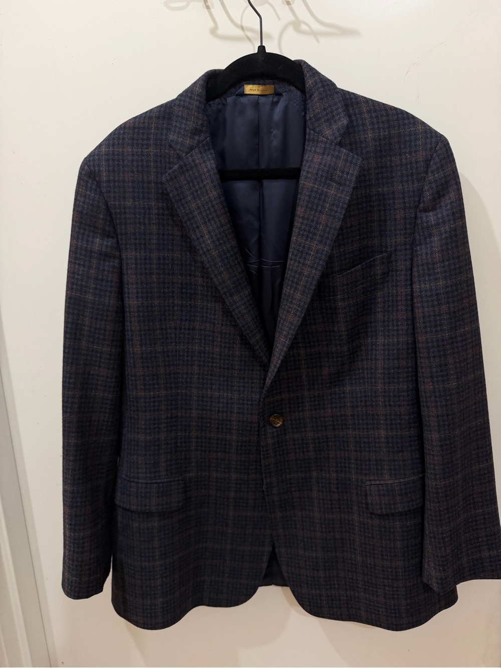 Brooks Brothers Fitzgerald 44R Blue Plaid Sport Coat